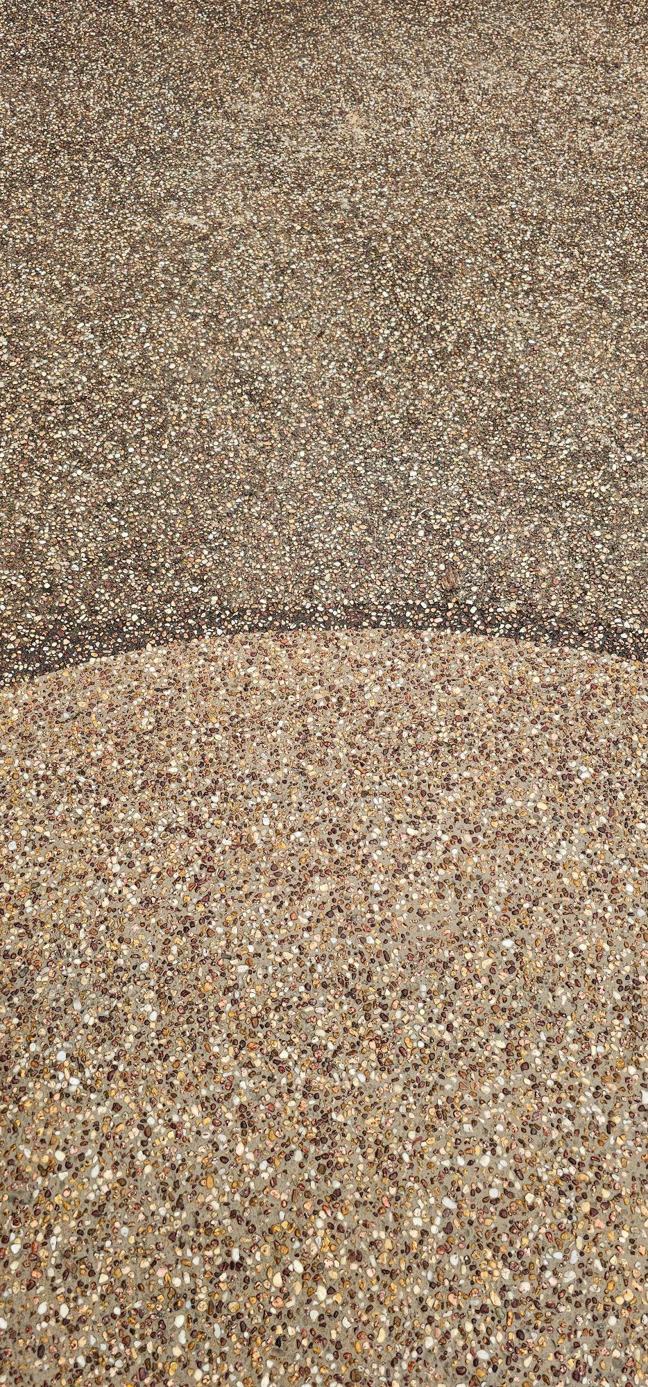 Clean concrete driveway